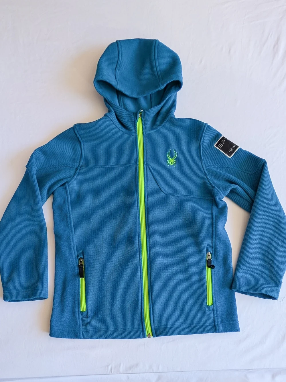 Spyder Core Sweater Youth Teal And Neon Green Baselayer Size LG 14-16